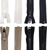 Cerniera Lampo Divisibile Bianca 200cm Nautica Catena 10 - Resistente ai Raggi UV e Corrosione - Ideale per Imbarcazioni & Teli