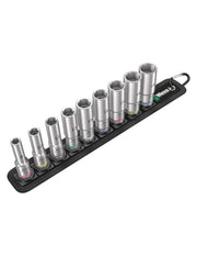 Set di 9 bussole lunghe Zyklop 3/8" WERA Belt B Deep 1