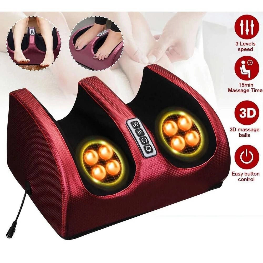 Trade Shop - Massaggiatore Elettrico Shiatsu Plantare Piedi Polpacci Con Riscaldamento 16109 -