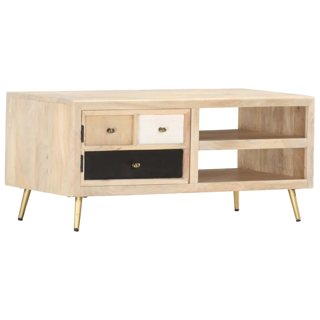 Tavolino da Salotto 90x45x40 cm in Legno Massello di Mango 286523