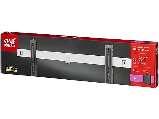 One For All Ultra Slim Line WM 6611 Supporto TV a parete 2,29 m (90") Bianco, Nero