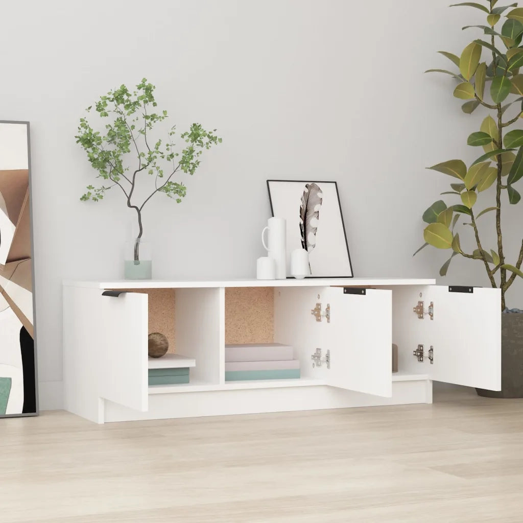 Mobile Porta TV-Credenza TV Bianco 102x35x36,5 cm in Legno Multistrato