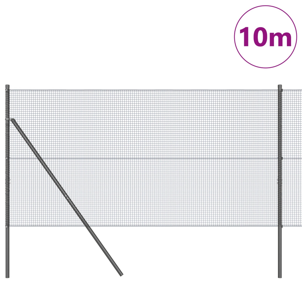 Set di Pali per Recinzione Set di 2 Grigio Scuro