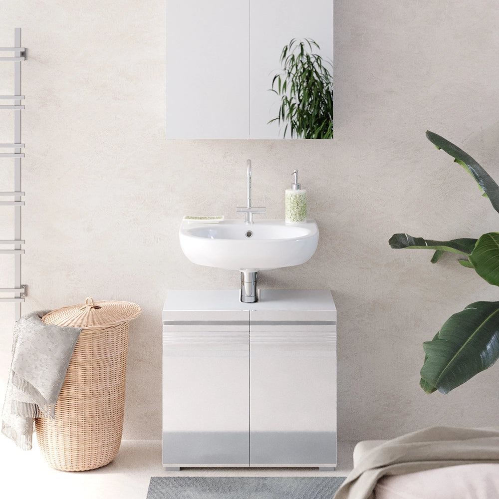 Vicco Mobile sottolavabo per bagno Bianco lucido 60 x 56 cm