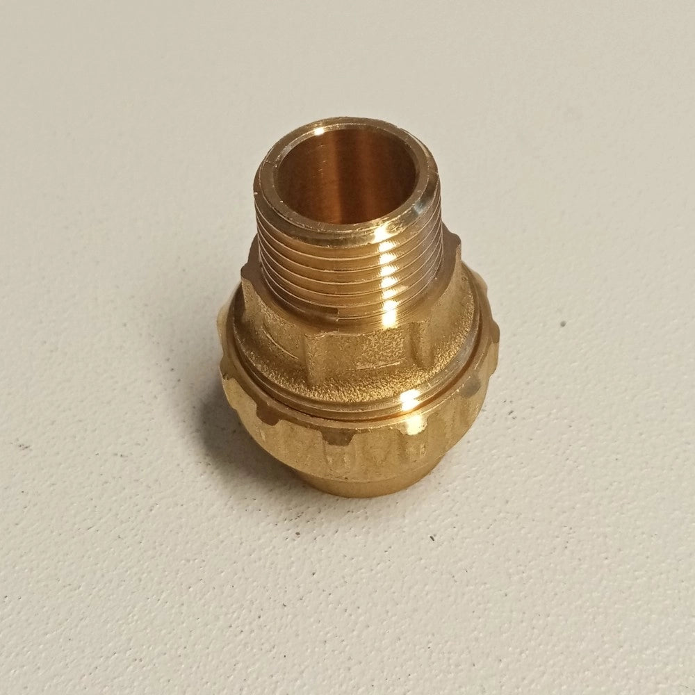 Raccordo m 20x1/2 niples in ottone filettato maschio con tenuta o-ring ed ogiva in ottone