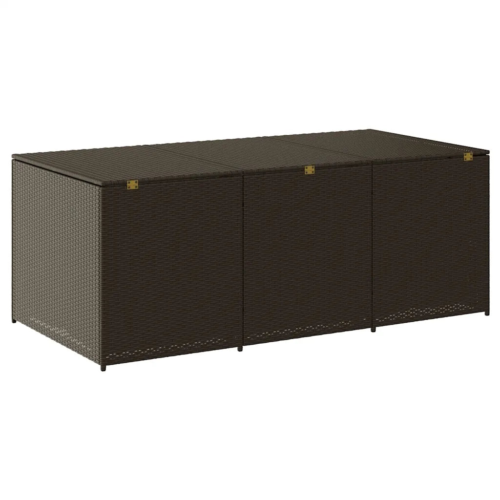 Baule da Giardino in Polyrattan 180x90x70 cm Marrone CFW2854149