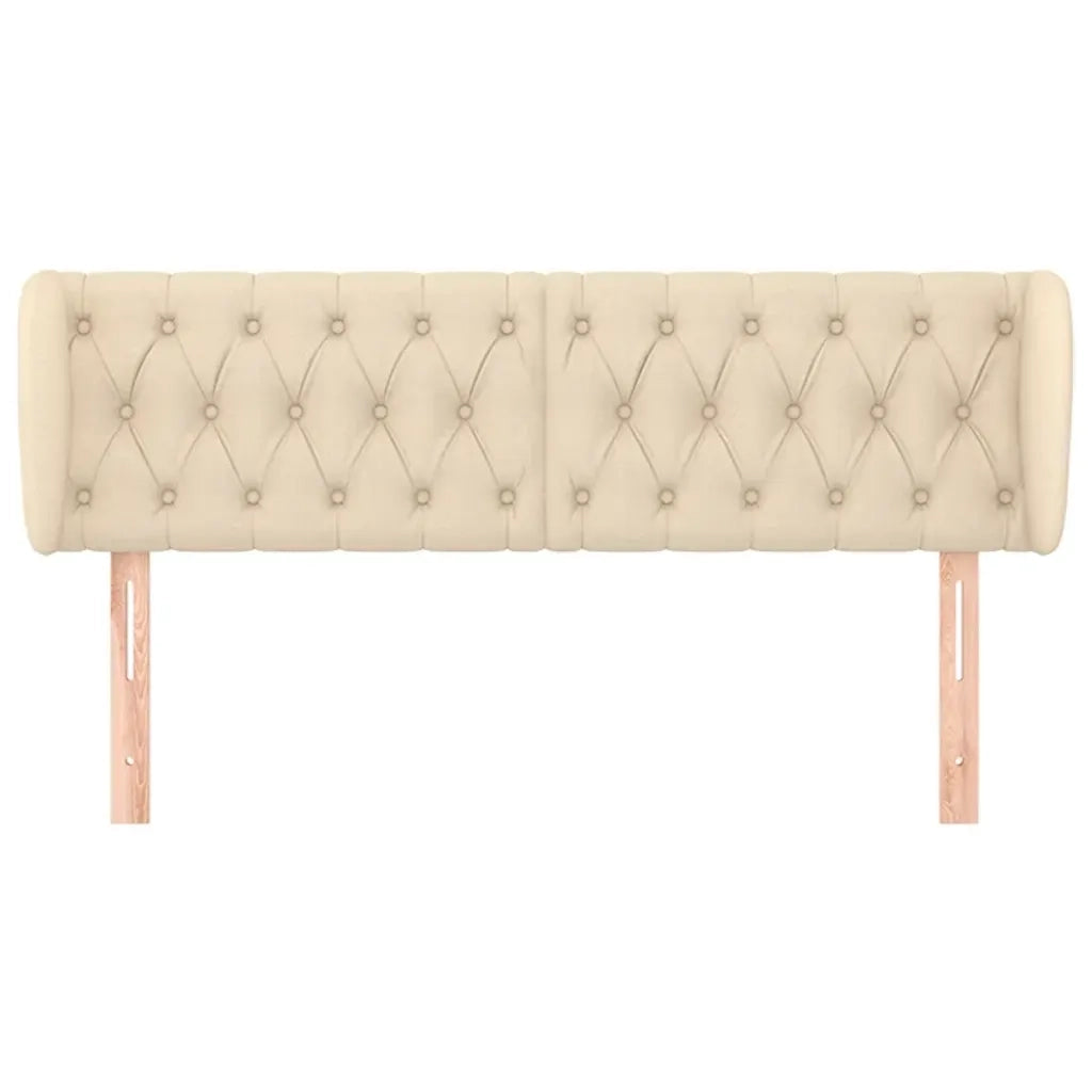 Testiera ad Orecchio Crema 163x23x78/88 cm in Tessuto 3117491