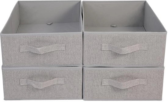Organizzatori di abbigliamento portatili - Risparmio di spazio - Set da 4 - Grigio