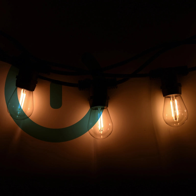 CATENA LUMINOSA LED 5M E 10 PORTALAMPADA E27 PROLUNGABILE IP54 PER ESTERNI - IDEALE PER FESTE EVENTI E DECORAZIONI NATALIZIE