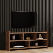 Loreglia, Mobile Porta tv 5 Ripiani, 118x28x55h cm Marrone Rovere