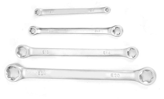 Set di chiavi Inbus 4 pezzi - Chiavi Inbus E8/E24 - Chiave a doppia testa - Kit di riparazione auto - Utensili da maniscalco - Molteplici applicazioni - Set di chiavi