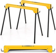 Set di 2 Cavalletti da Lavoro Pieghevoli, Cavalletti in Metallo per Segare, Carico Fino a 600 kg (Modello 4)