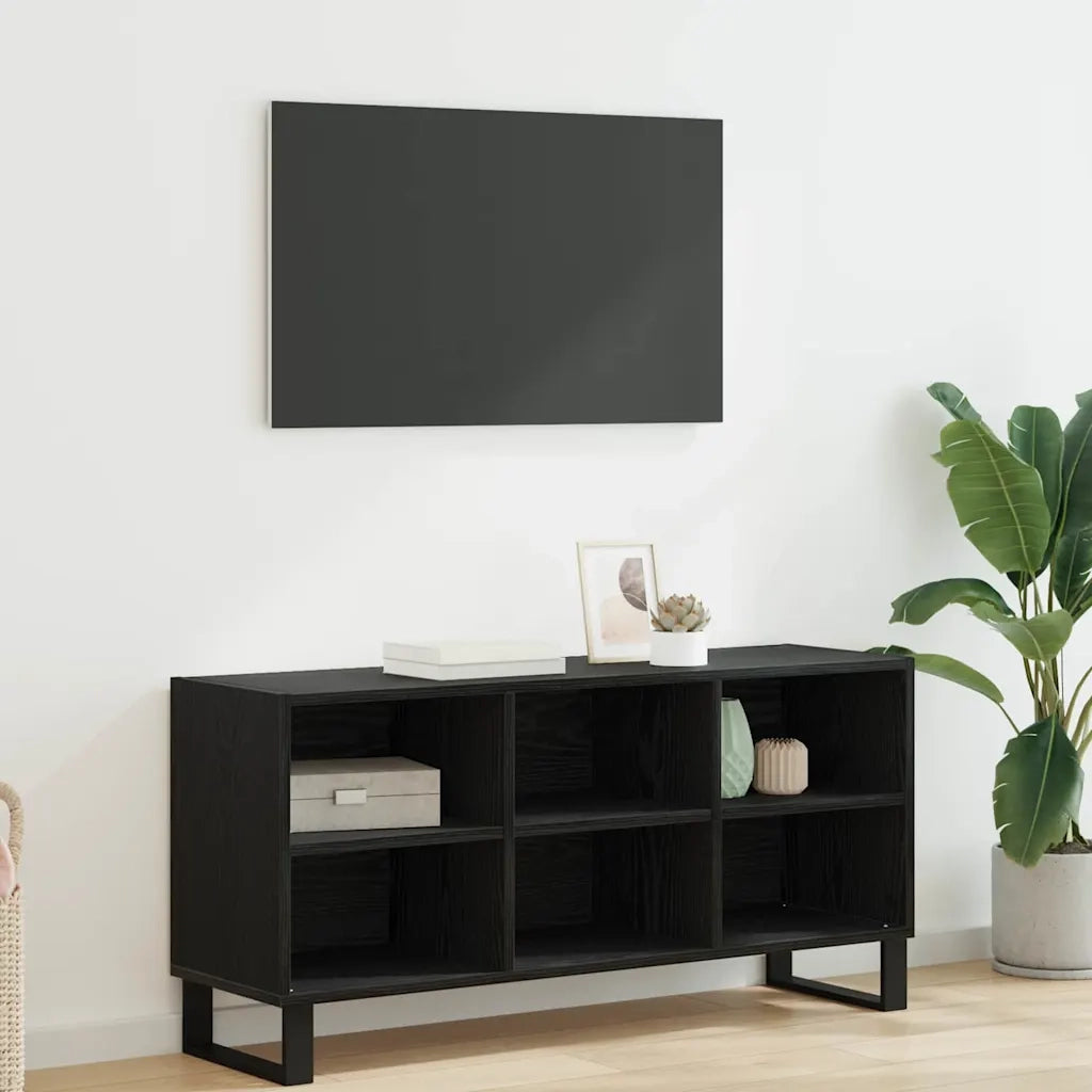 Mobile TV 103,5 x 30 x 50 cm Rovere Nero Legno ingegnerizzato 881928