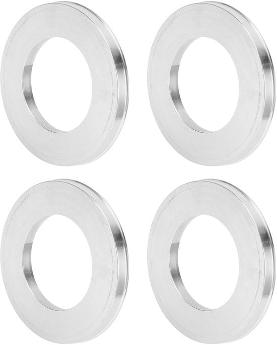 Rings di allineamento per ruote con centraggio hub OD 108.1mm a ID 64.1mm, ruote centrali, assorbenti shock per ruote, lega di alluminio, finitura argentata, durata elevata