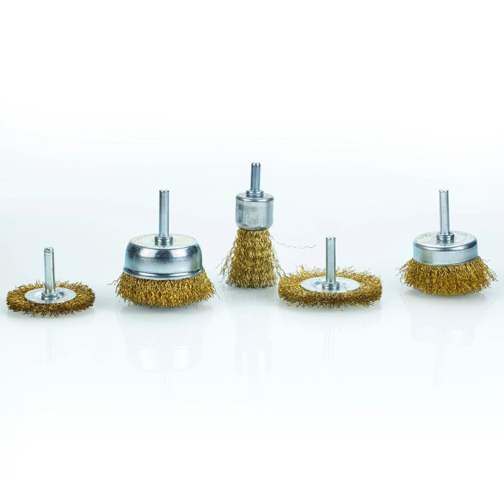 Set di 5 Spazzole Metalliche per Trapano – Alta Qualità, Filo di Ottone | Compatibile con Trapani 1/4"