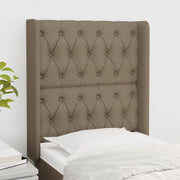 Testiera ad Orecchio Tortora 83x16x118/128 cm in Tessuto 3119894