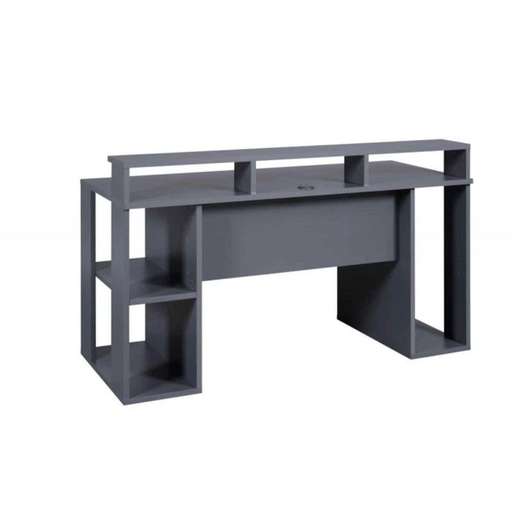 SCRIVANIA MULTIMEDIALE MATCH-POINT GAMING 160x91x76.5CM LAMINATO GRIGIO TITANIO