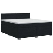 Letto box spring con materasso Nero 140 x 190 cm Tessuto 3450469