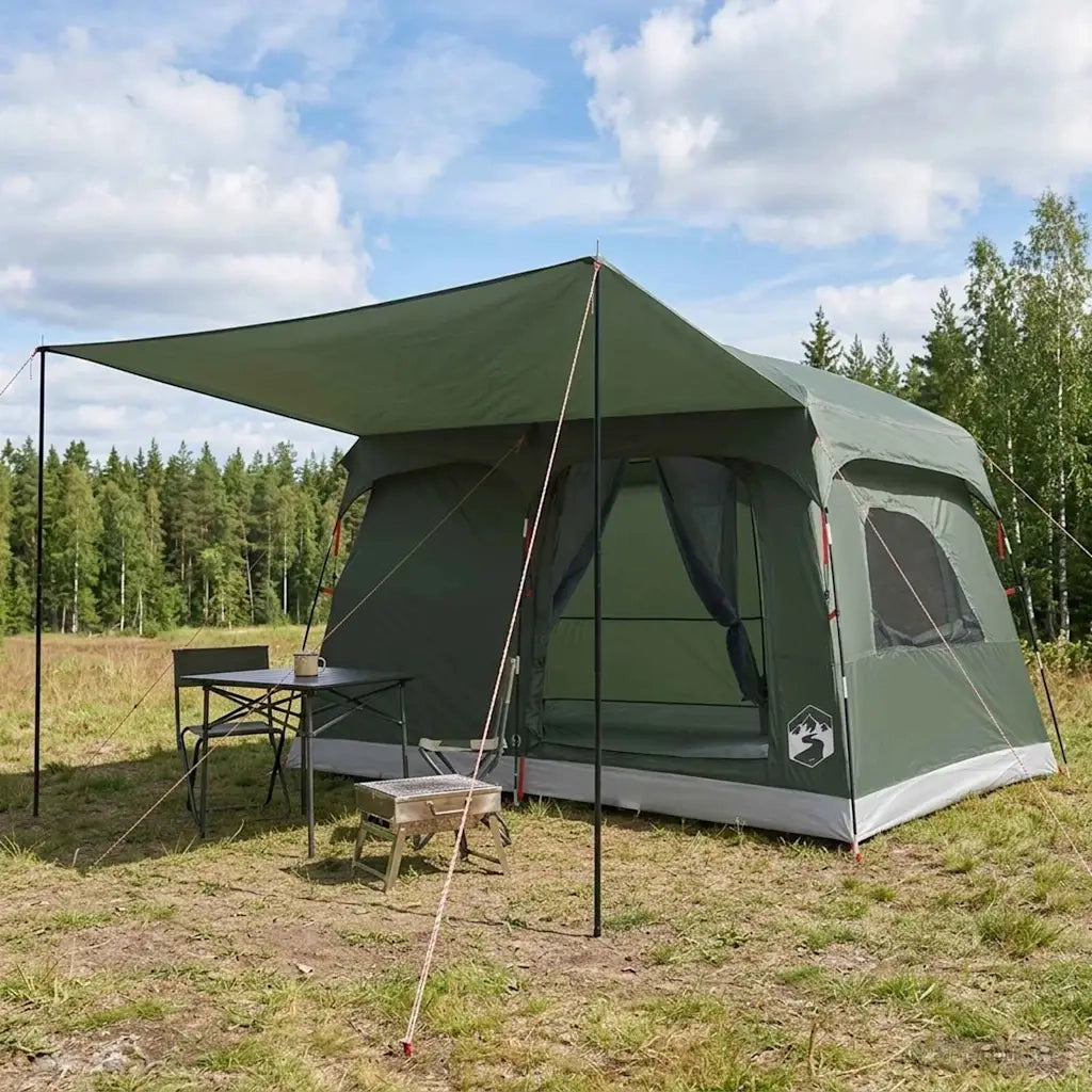 Tenda Familiare Verde militare 380 x 260 x 190 cm Poliestere 42028496