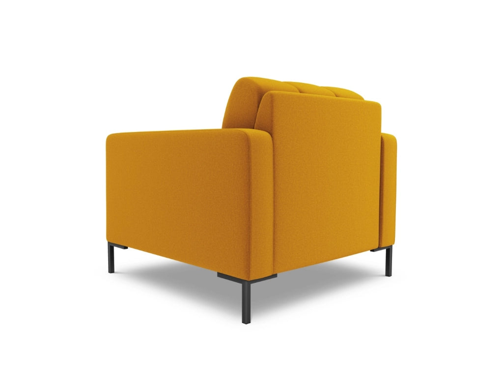 Cosmopolitan Design - Poltrona "Bali" in tessuto strutturato giallo 