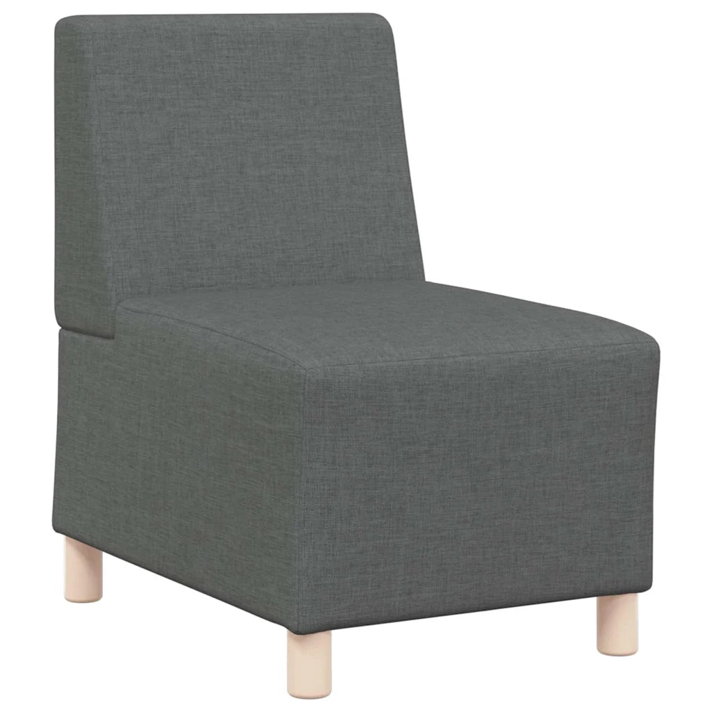 Unità di Divano Modulare Senza Braccioli 3 pcs Grigio scuro