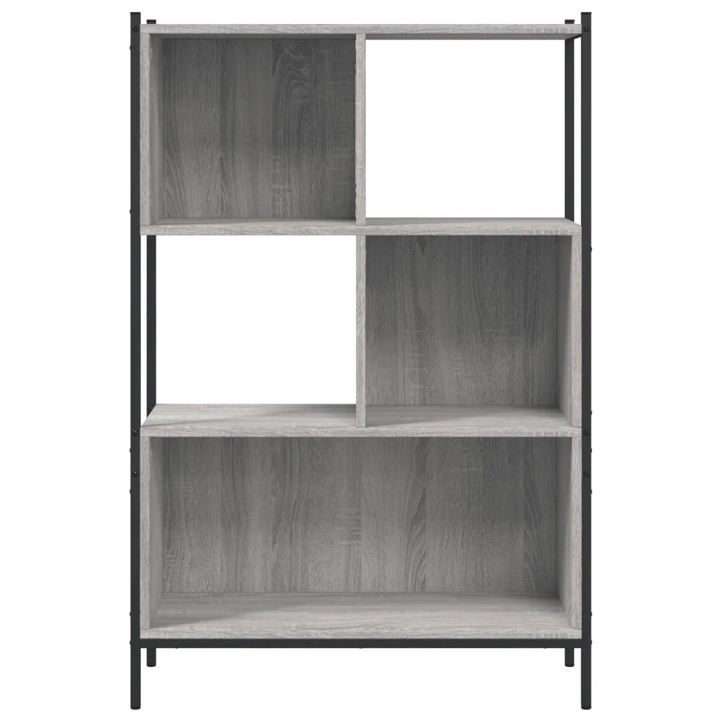 Libreria-Scaffale per Libri-Mobile di Stoccaggio Grigio Sonoma 72x28x109 cm in Legno Multistrato