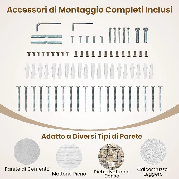 Mensole da Parete per Gatti da Arrampicata, Set Mobili a Muro con 4 Livelli, Amaca, Pannello Graffiato e Tappetini, 2 Piattaforme di Lancio, Albero Tiragraffi Salvaspazio (Modello 4)