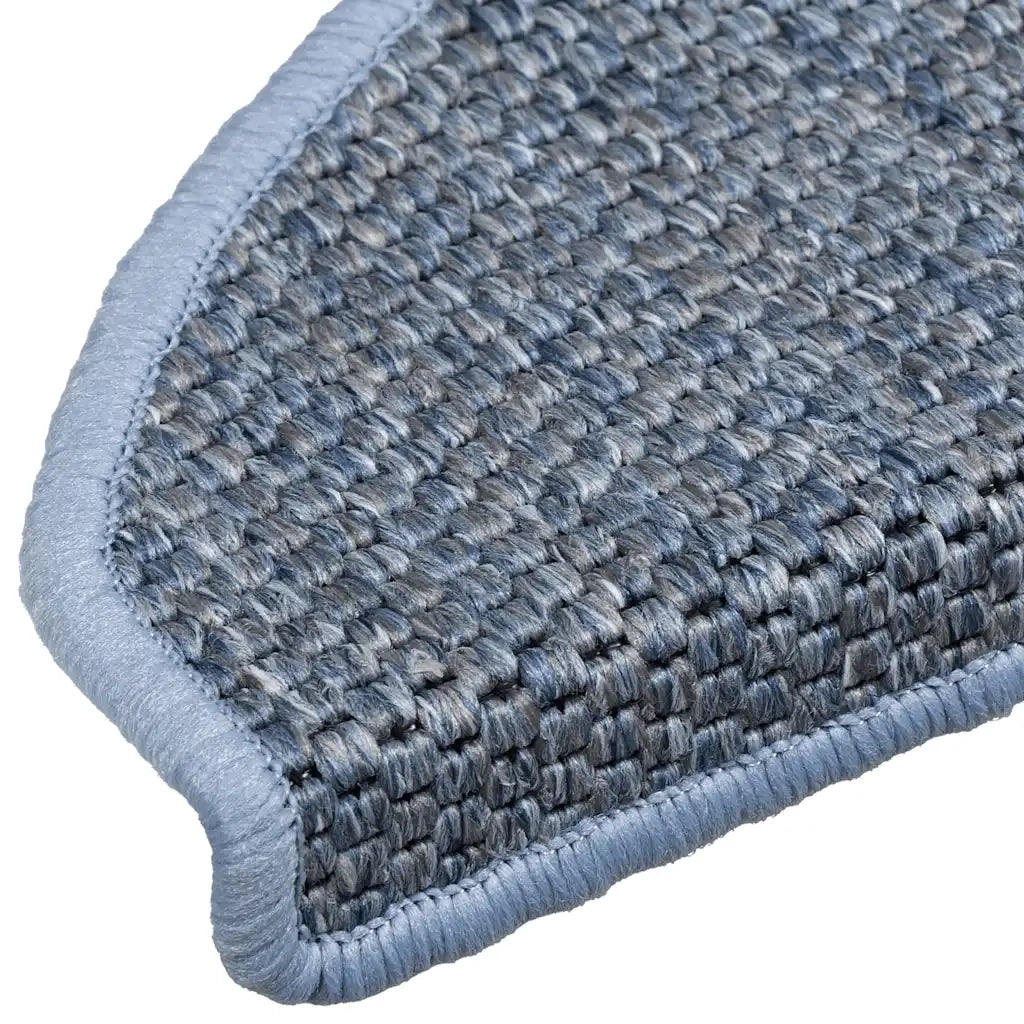 Tappeti Autoadesivi per Scale Aspetto Sisal 30 pz | Gradini per Scale 65x21x4 cm Blu