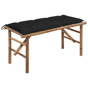 Panca da Giardino Pieghevole con Cuscino 118 cm in BambÃ¹ cod mxl 67009