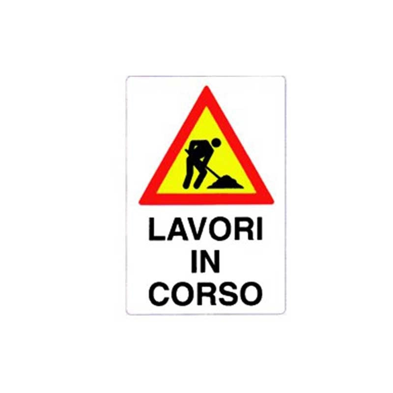 Cartello di pericolo lavori in corso cm 50x70