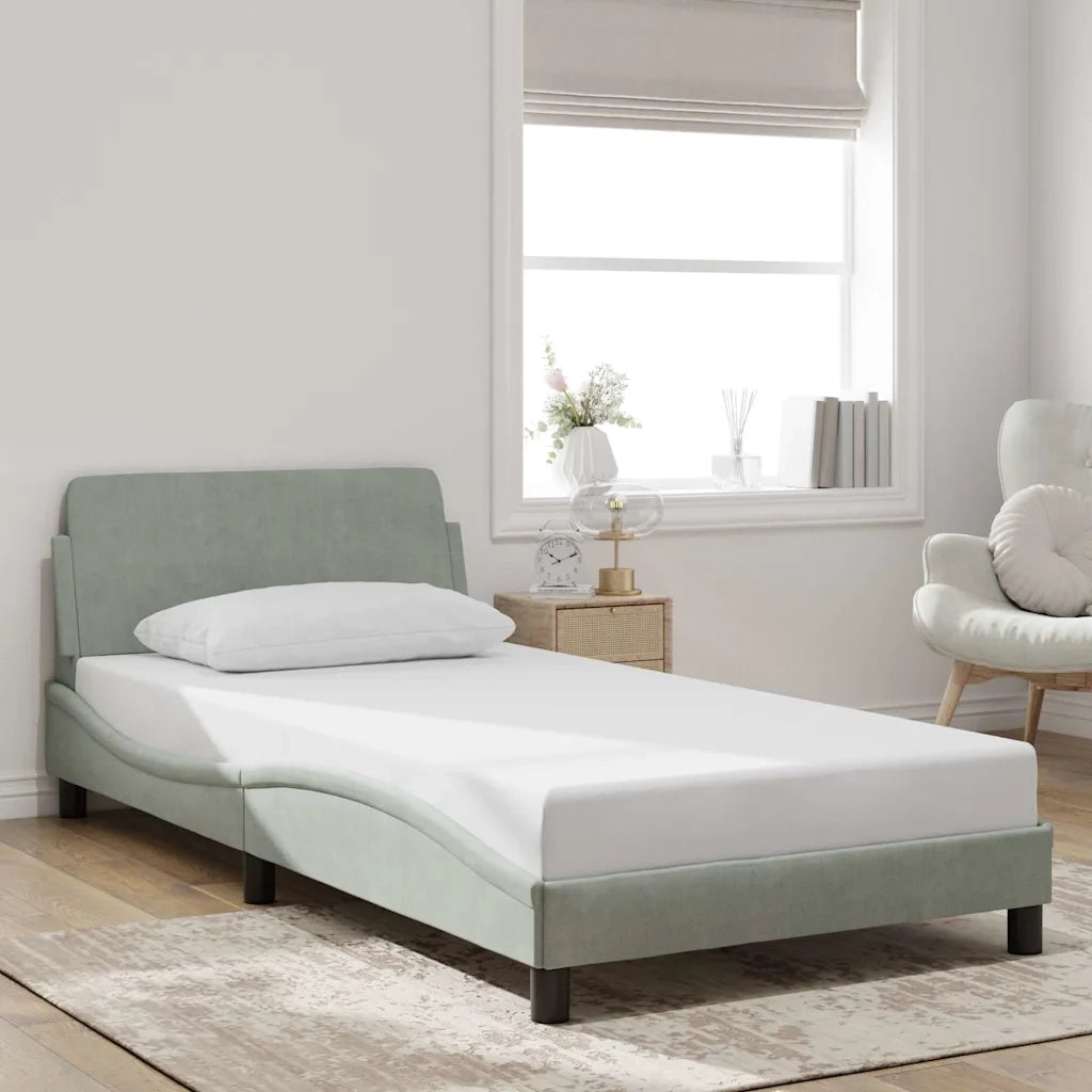 Giroletto Dover Grigio Chiaro 100x203 cm in Velluto 373274