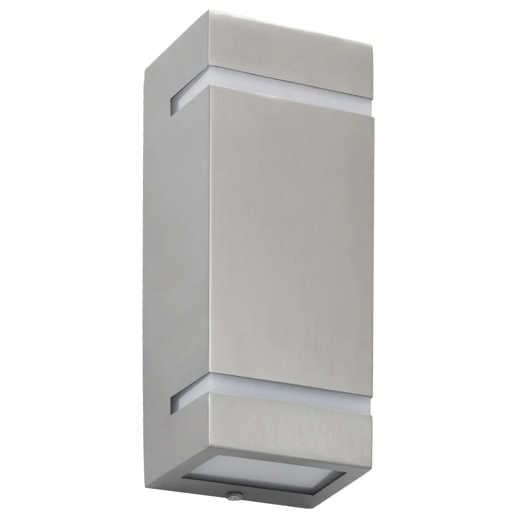 Lampade da Parete da Esterno 2 pz 35 W Argento Rettangolari 45651
