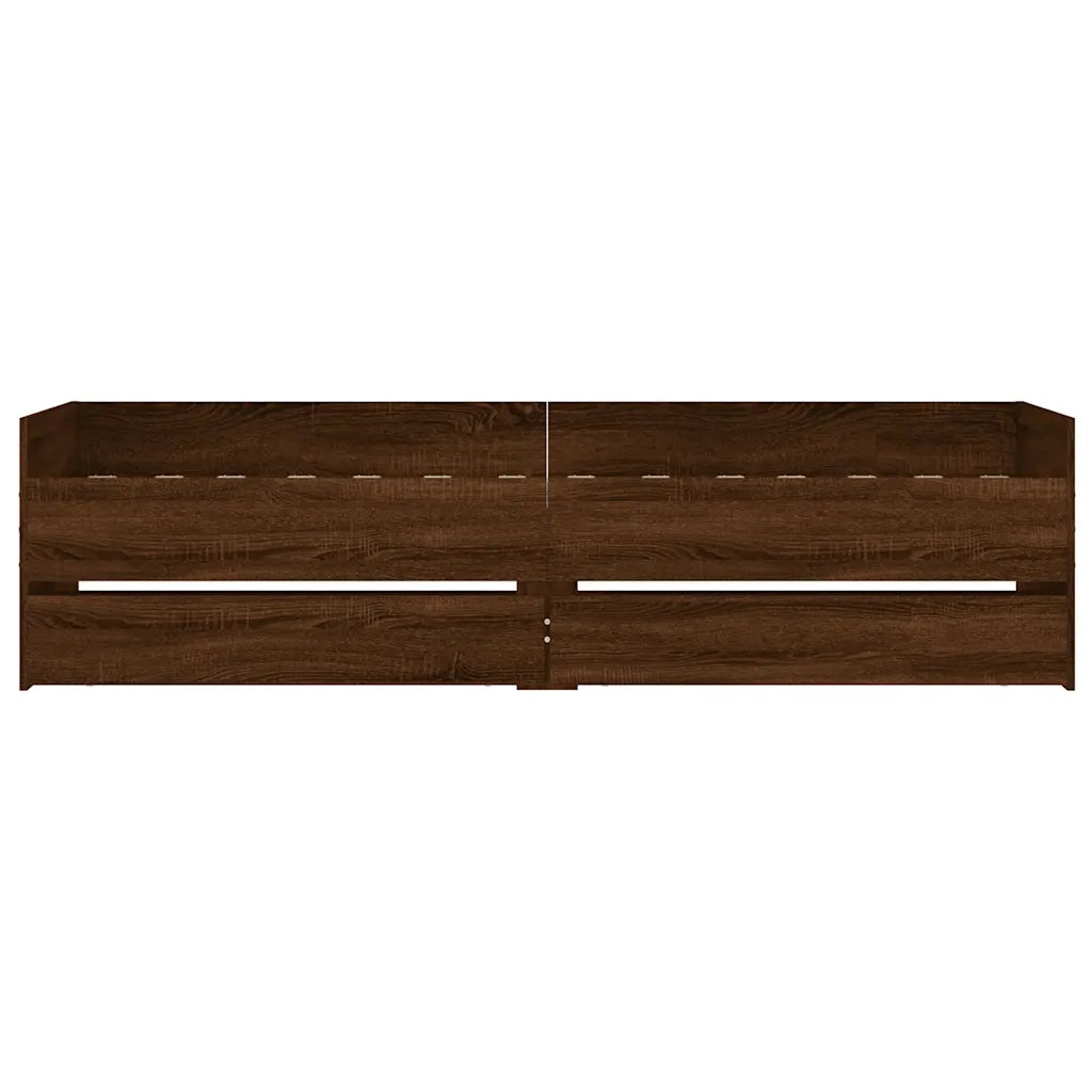Giroletto con Cassetti Rovere Marrone 90x190 cm