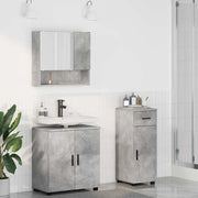 Set di mobili per il bagno con cassetto 3 pcs Grigio cemento 3392956