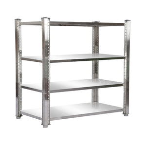 Scaffale in acciaio inox 180x50x155cm 4 ripiani per uso domestico e professionale
