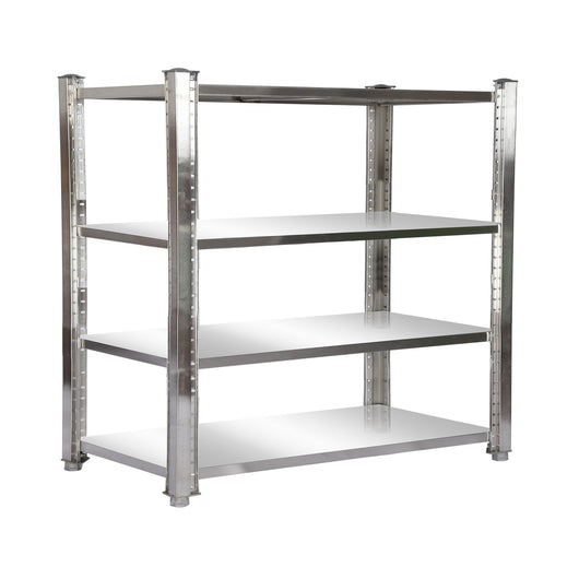 Scaffale in acciaio inox 180x50x155cm 4 ripiani per uso domestico e professionale