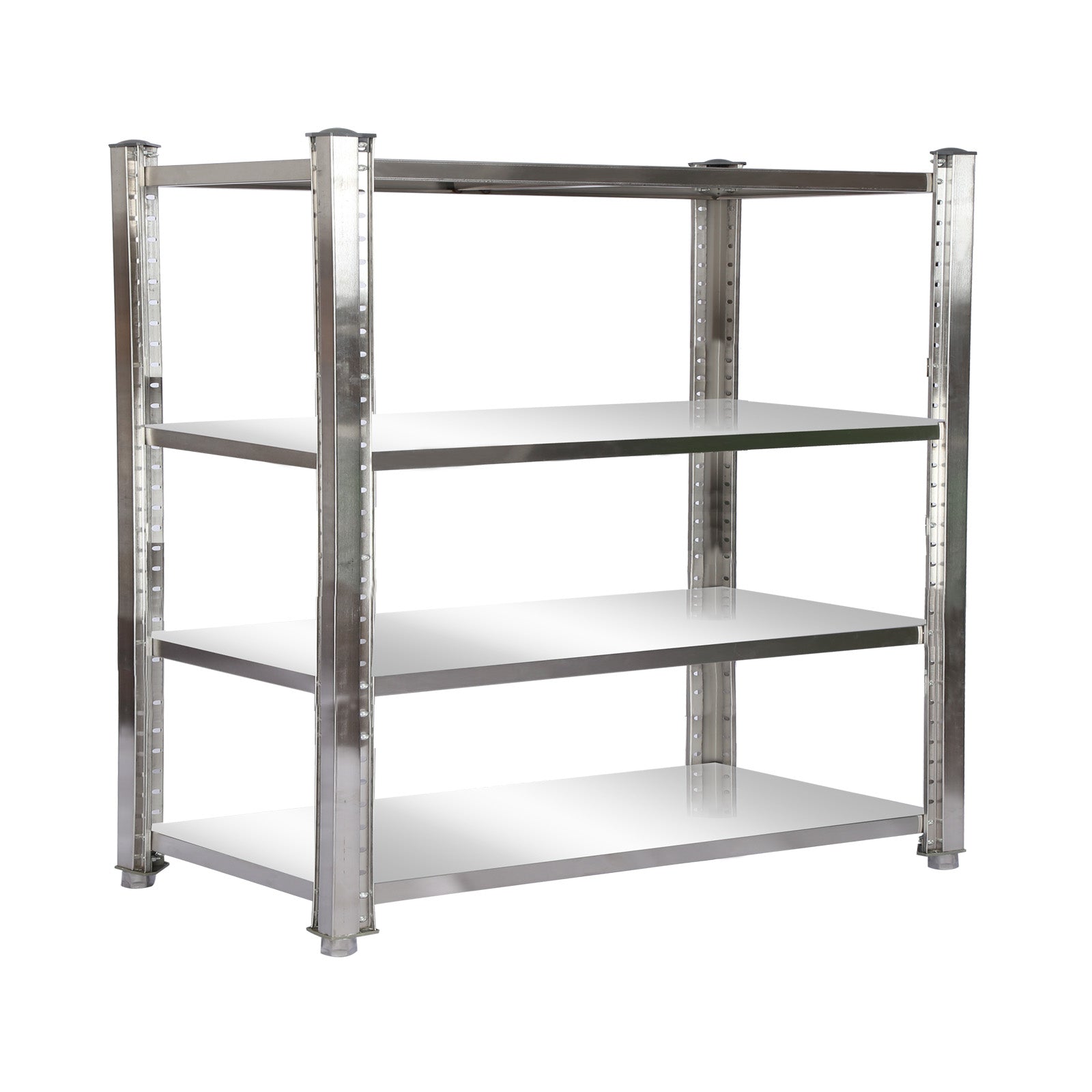 Scaffale in acciaio inox 180x50x155cm 4 ripiani per uso domestico e professionale