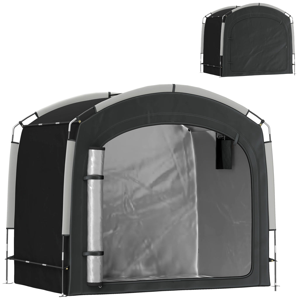 Copertura per Biciclette Portatile ¨C zephmum ¨C Nero 220x150x195 cm