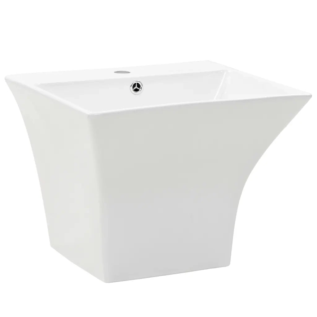 Lavabo a Parete in Ceramica Bianco 500x450x410 mm CFW9570495