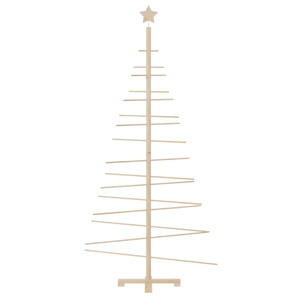 Albero di Natale Decorativo in Legno 180 cm Legno Massello Pino 357991