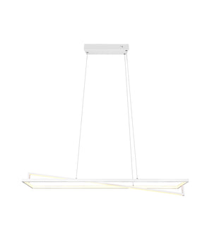 Lampada a Sospensione da Interno a led in Metallo Bianco Opaco