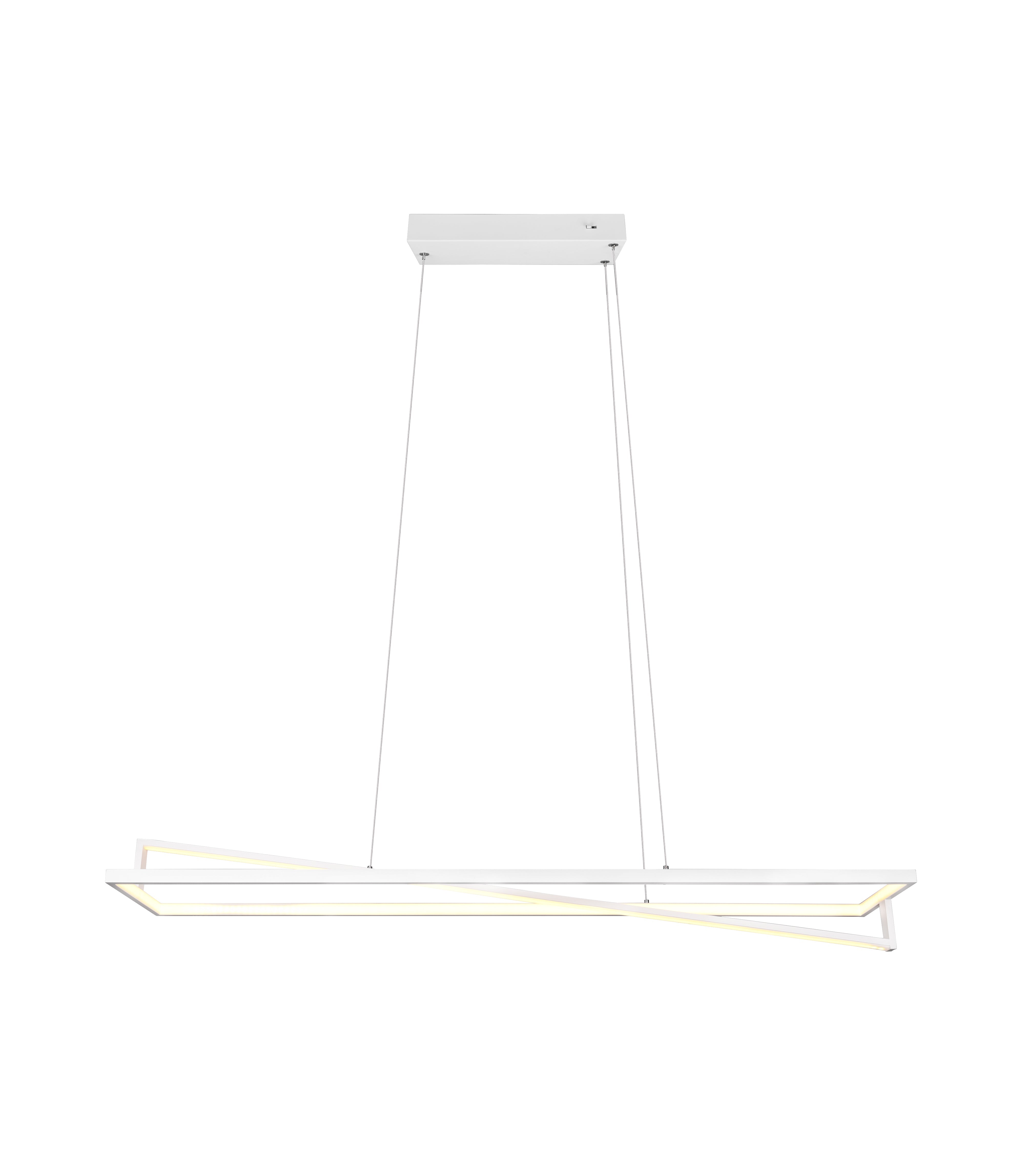 Lampada a Sospensione da Interno a led in Metallo Bianco Opaco