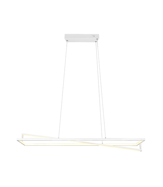 Lampada a Sospensione da Interno a led in Metallo Bianco Opaco