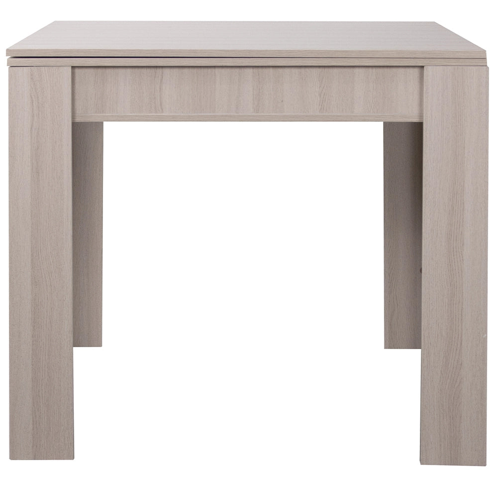 Tavolo da Pranzo Quadrato 90x90cm Allungabile a 180cm Apertura a Libro Tortora