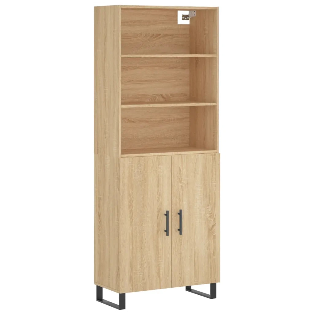 Credenza | Madia | Buffet da pranzo | Armadio da pranzo Rovere Sonoma 69,5x34x180 cm in Legno Multistrato