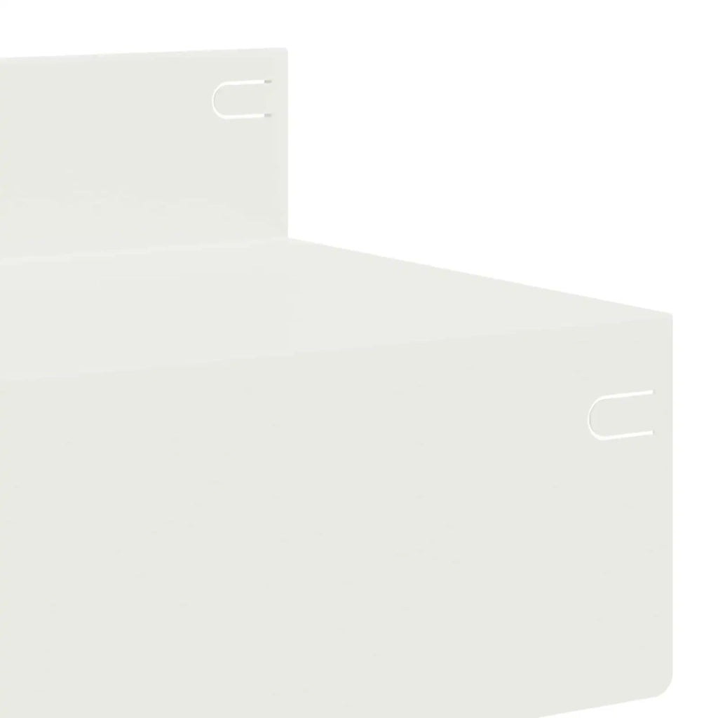 Bordura per Prato 10 pz 100 x 10 x 8 cm Acciaio Bianco 8008871