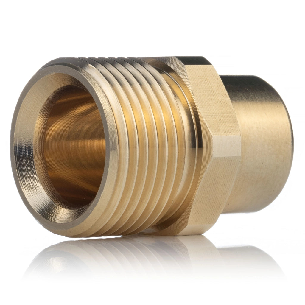 Adattatore Riduzione M22 a 1/4" per Idropulitrice – Ottone di Alta Qualità | Filettatura M22x1,5 mm, 14 mm