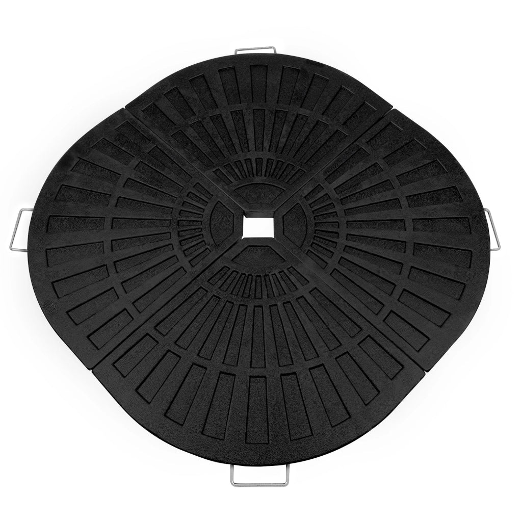 Set 4 Pesi Base Ombrellone Decentrato Banana in Resina 56kg Nero