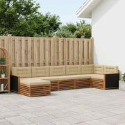 Set di divani da esterno 7 pz Naturale e Beige 3383616