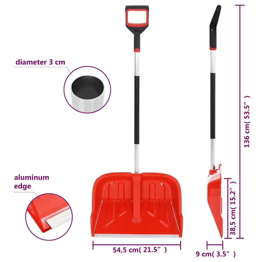 Pala da Neve Rossa 136 cm in Alluminio 93709
